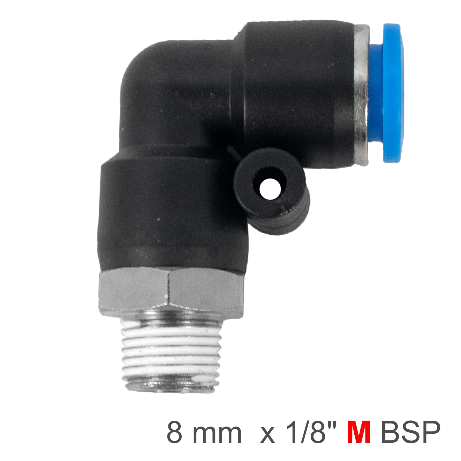 SPL08-01 Elbow 8Mm-1/8 M Pu Hose Fitting - Image 1