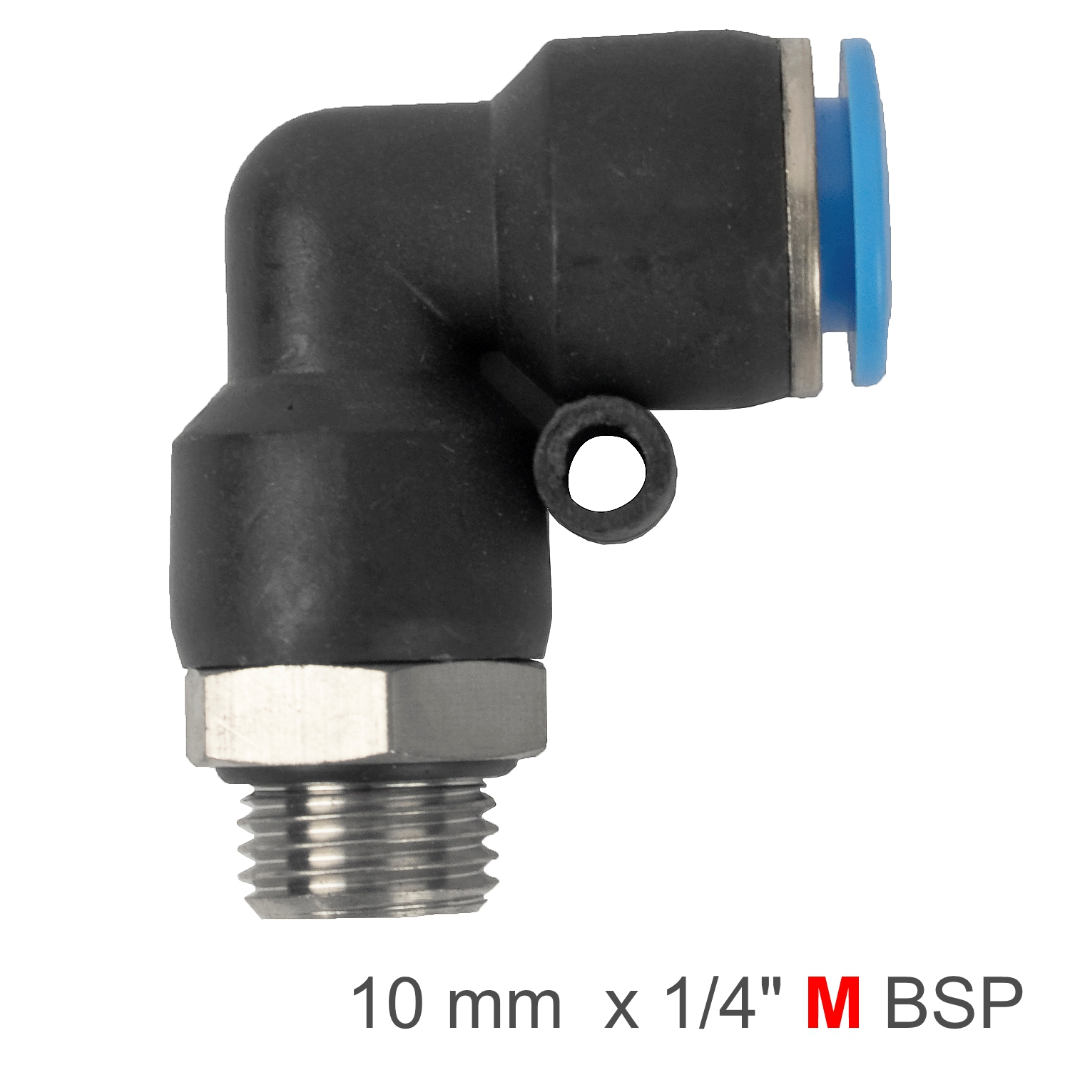 SPL10-G02 Pu Hose Fitting Elbow W/O-Ring 10Mm-1/4 M - Image 1