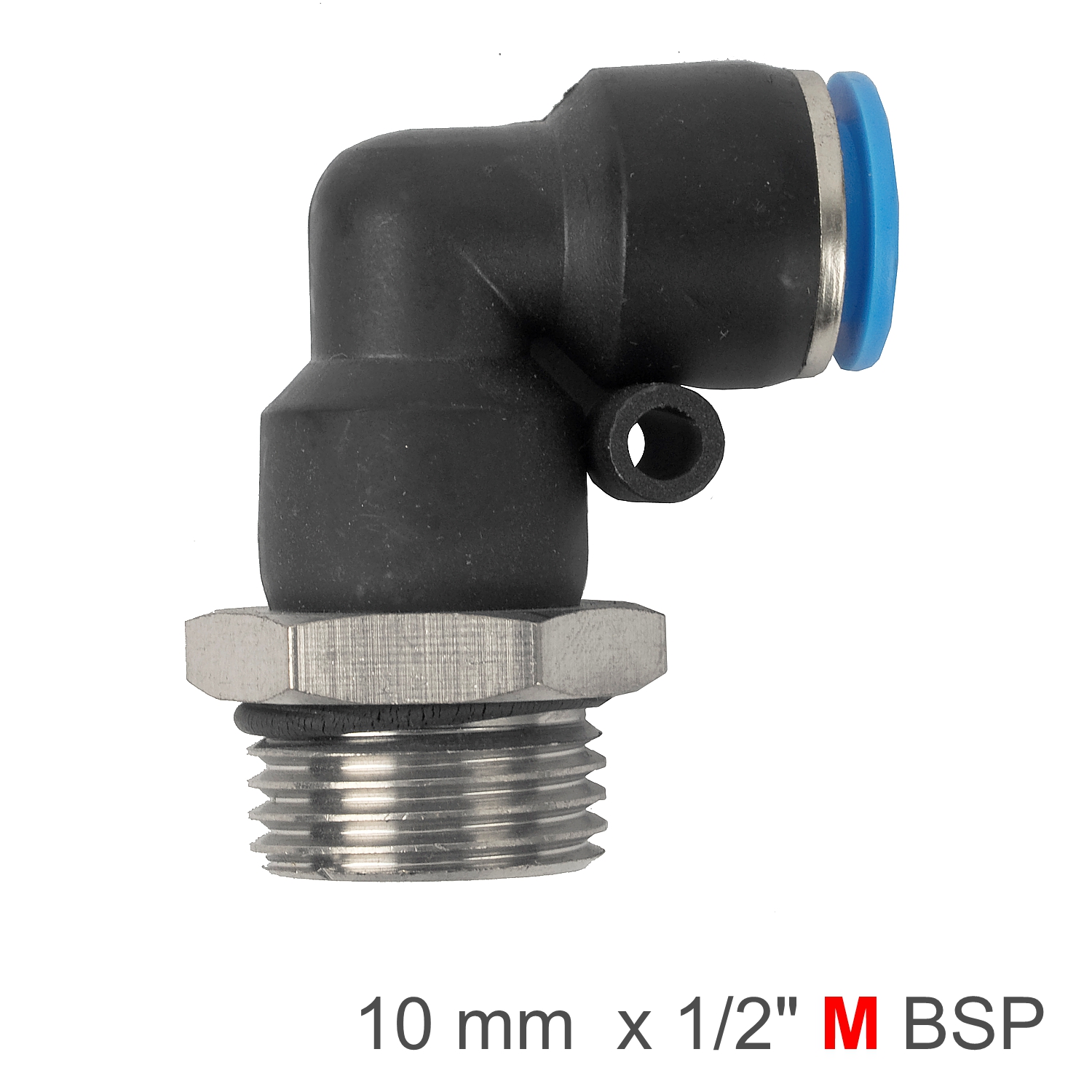 SPL10-G04 Pu Hose Fitting Elbow W/O-Ring 10Mm-1/2M - Image 1