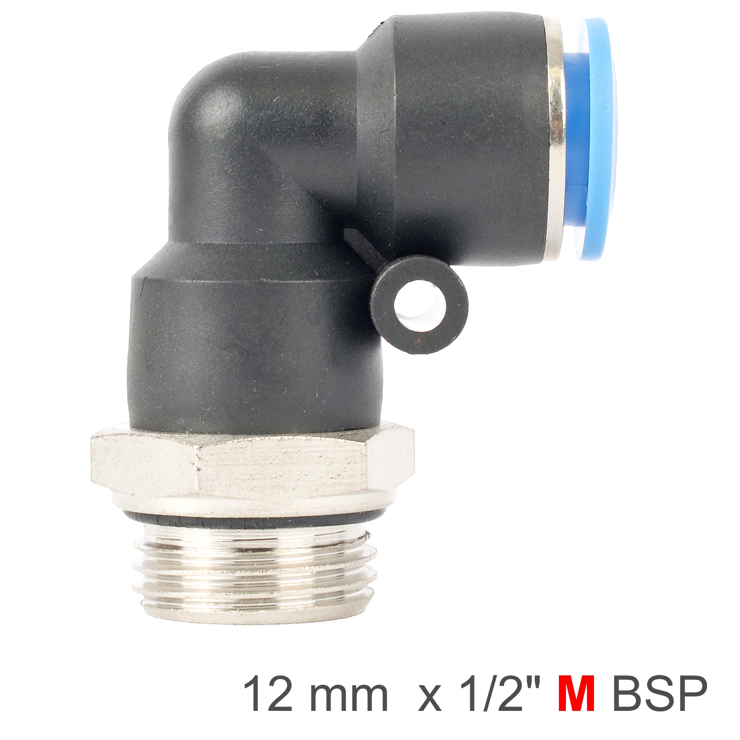 SPL12-G04 Elbow W/O-Ring 12Mm-1/2 M Pu Hose Fitting - Image 1