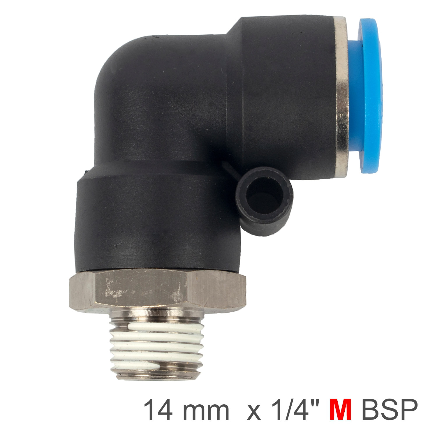SPL14-02 Elbow 14Mm-1/4 M Pu Hose Fitting - Image 1