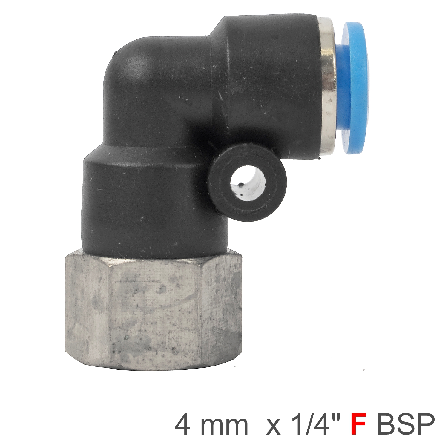 SPLF04-02 Pu Hose Fitting Elbow 4Mm-1/4 F - Image 1