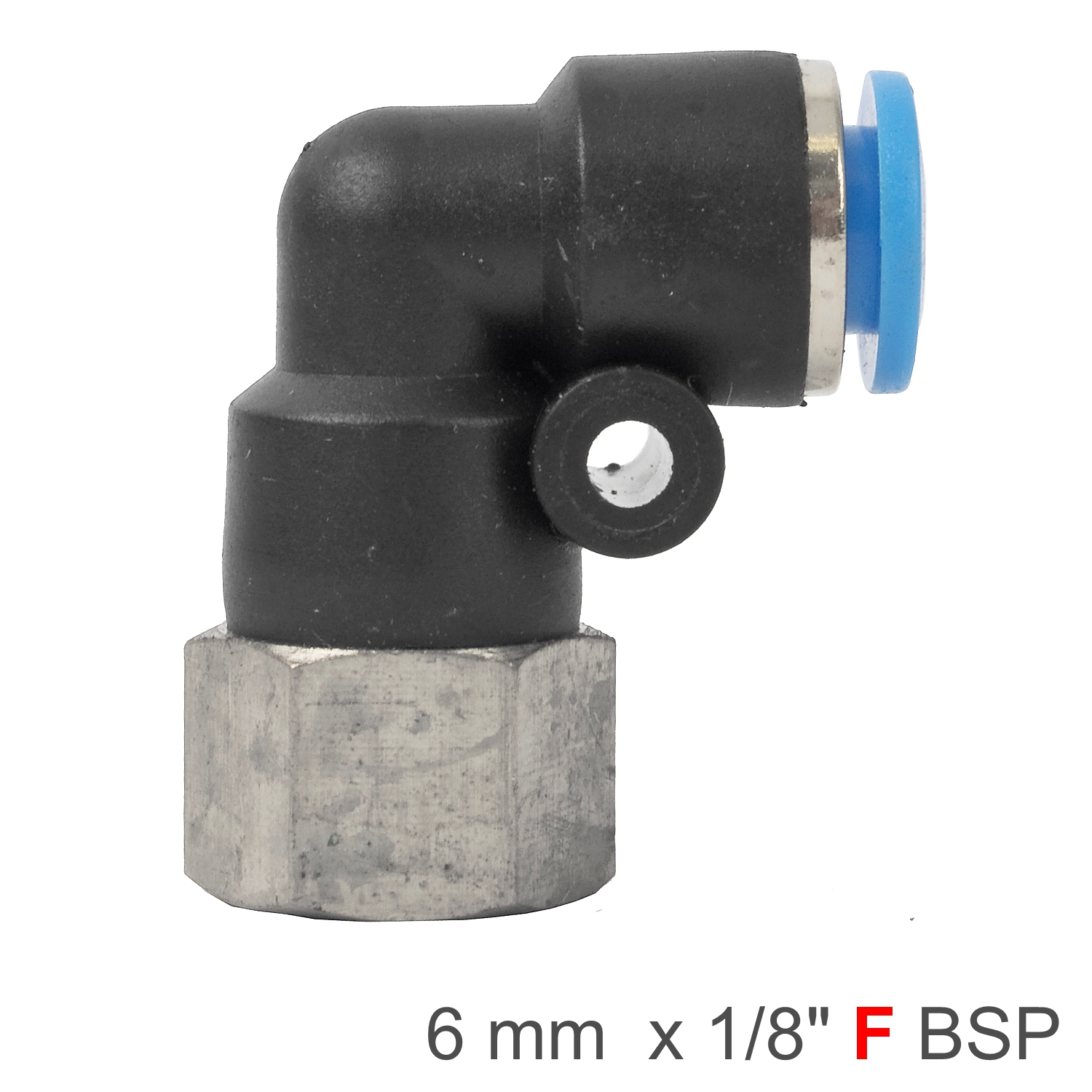 SPLF06-01 Pu Hose Fitting Elbow 6Mm-1/8 F - Image 1