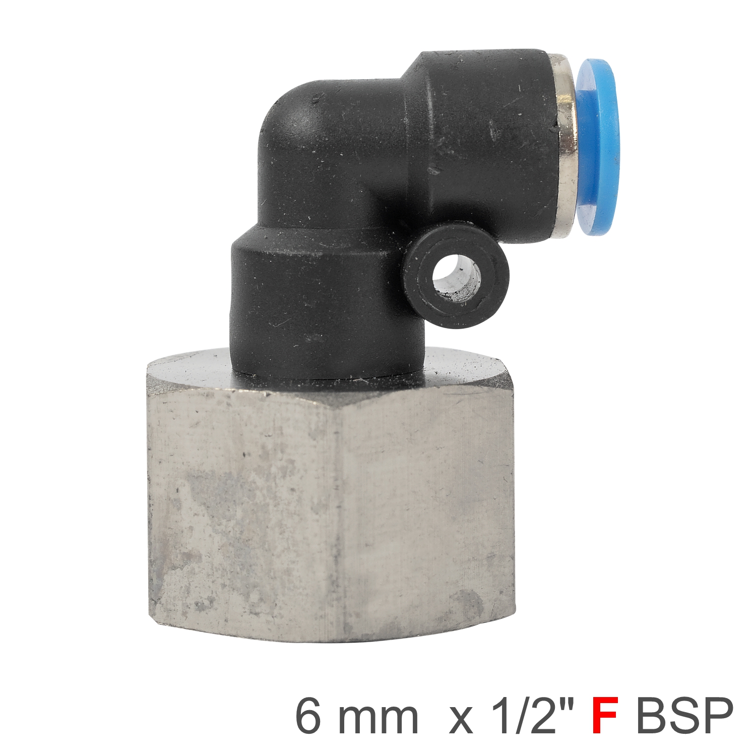 SPLF06-04 Pu Hose Fitting Elbow 6Mm-1/2 F - Image 1