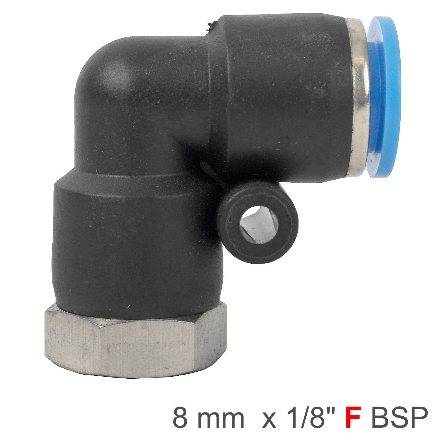 SPLF08-01 Pu Hose Fitting Elbow 8Mm-1/8 F - Image 1