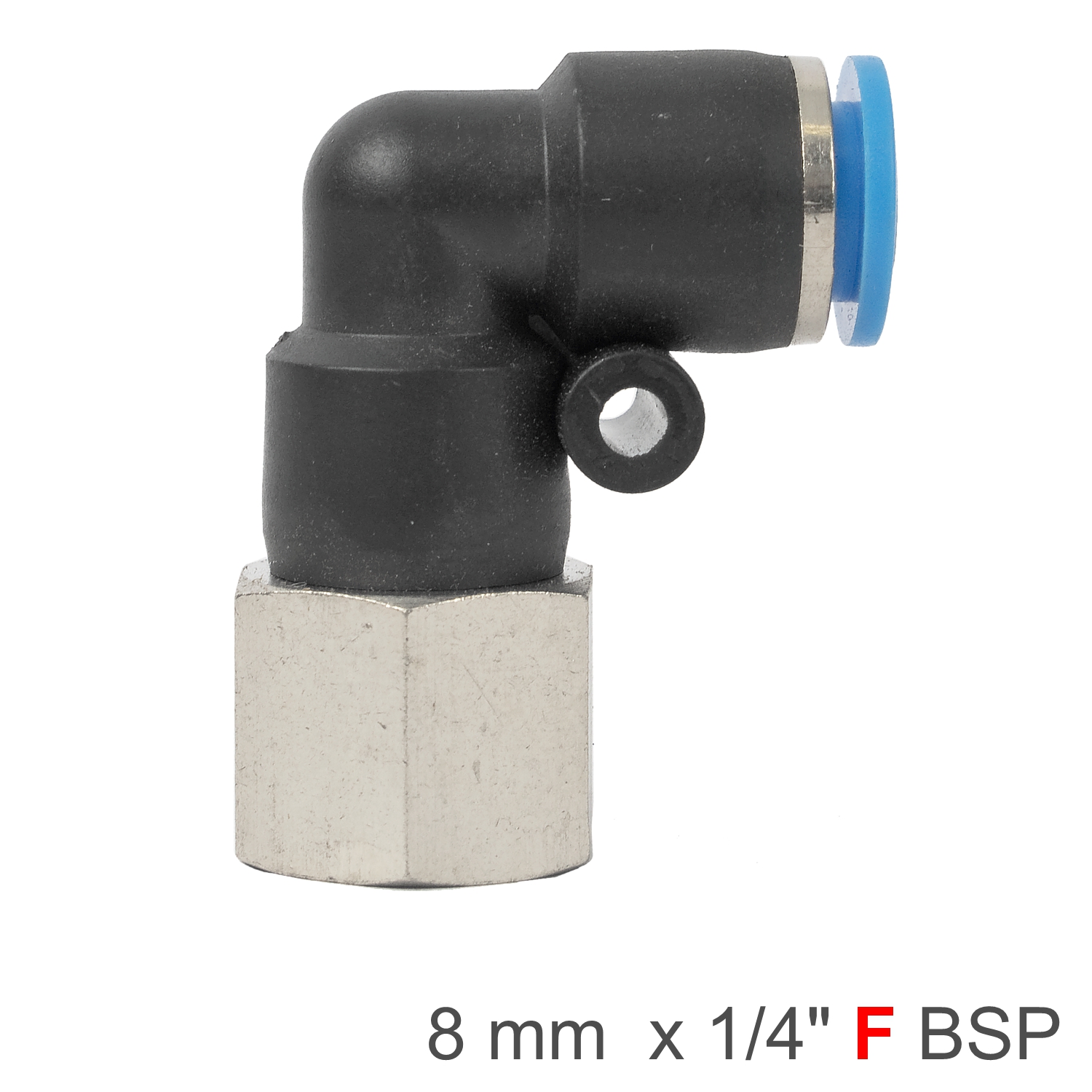 SPLF08-02 Pu Hose Fitting Elbow 8Mm-1/4 F - Image 1