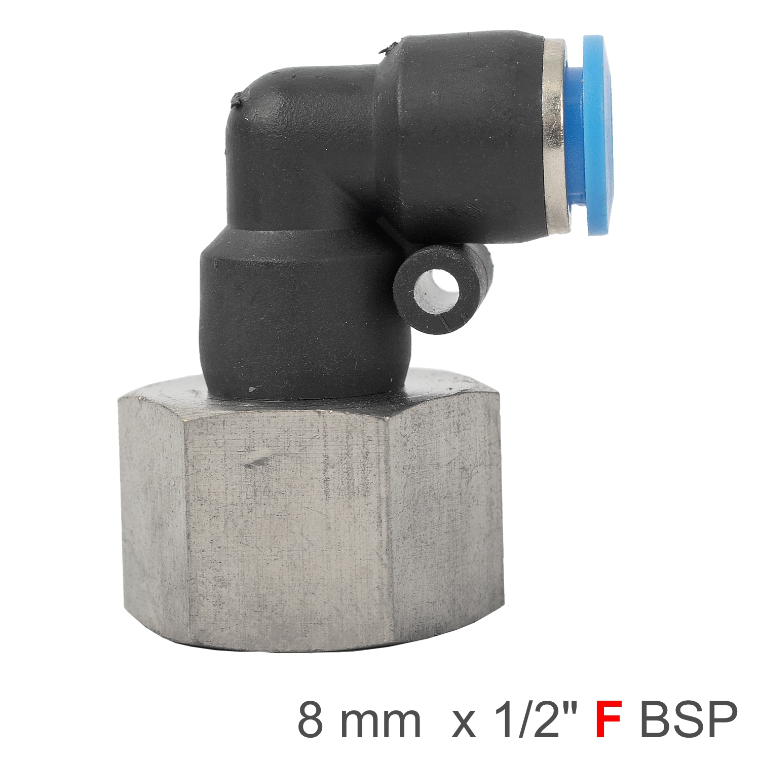 SPLF08-04 Pu Hose Fitting Elbow 8Mm-1/2 F - Image 1