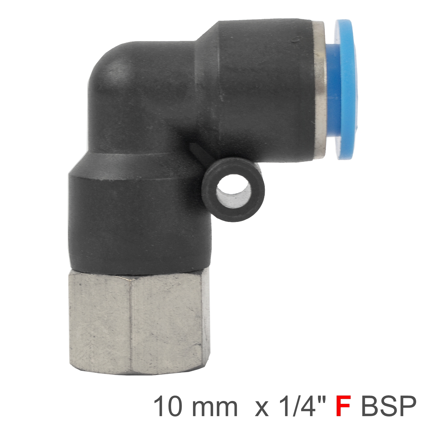 SPLF10-02 Pu Hose Fitting Elbow 10Mm-1/4 F - Image 1