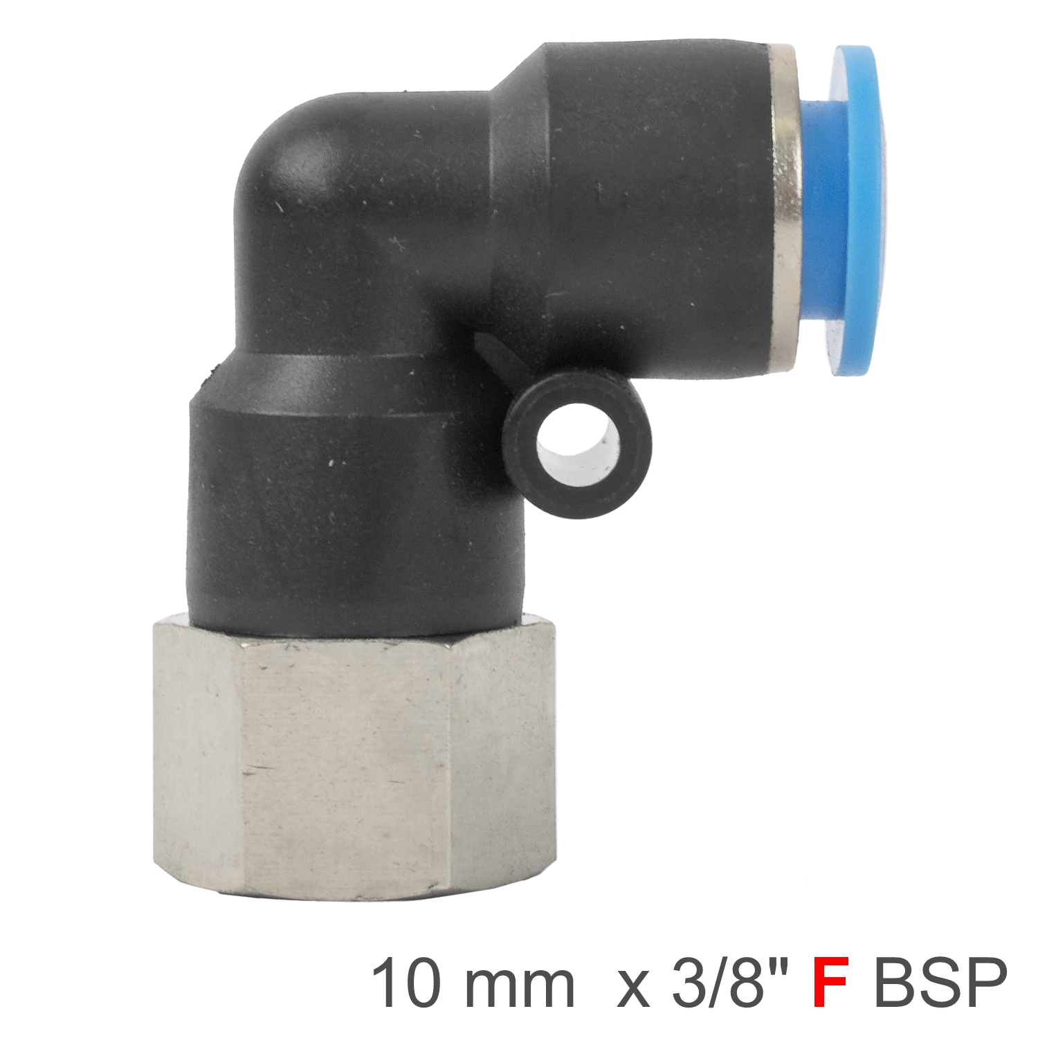 SPLF10-03 Pu Hose Fitting Elbow 10Mm-3/8 F - Image 1