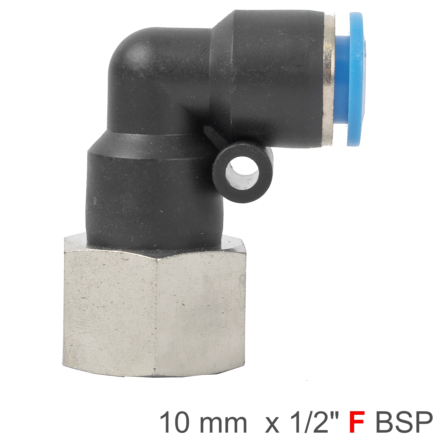 SPLF10-04 Pu Hose Fitting Elbow 10Mm-1/2 F - Image 1