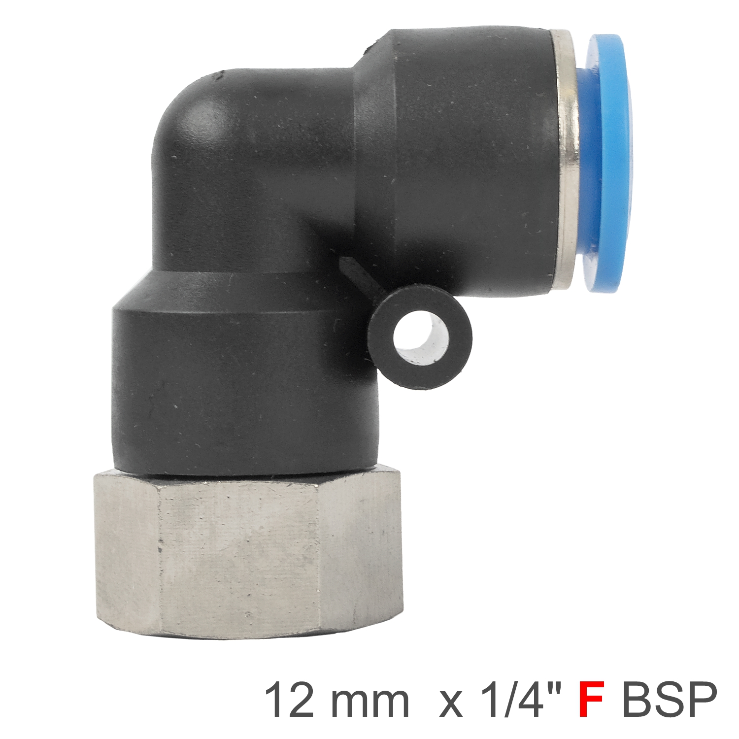 SPLF12-02 Pu Hose Fitting Elbow 12Mm-1/4 F - Image 1