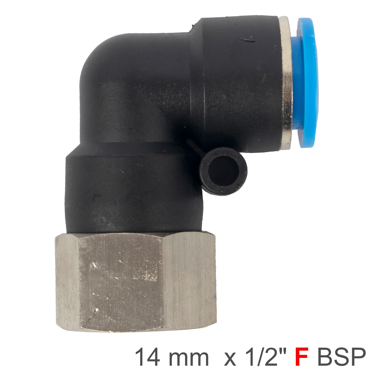 SPLF14-04 Pu Hose Fitting Elbow 14Mm-1/2 F - Image 1
