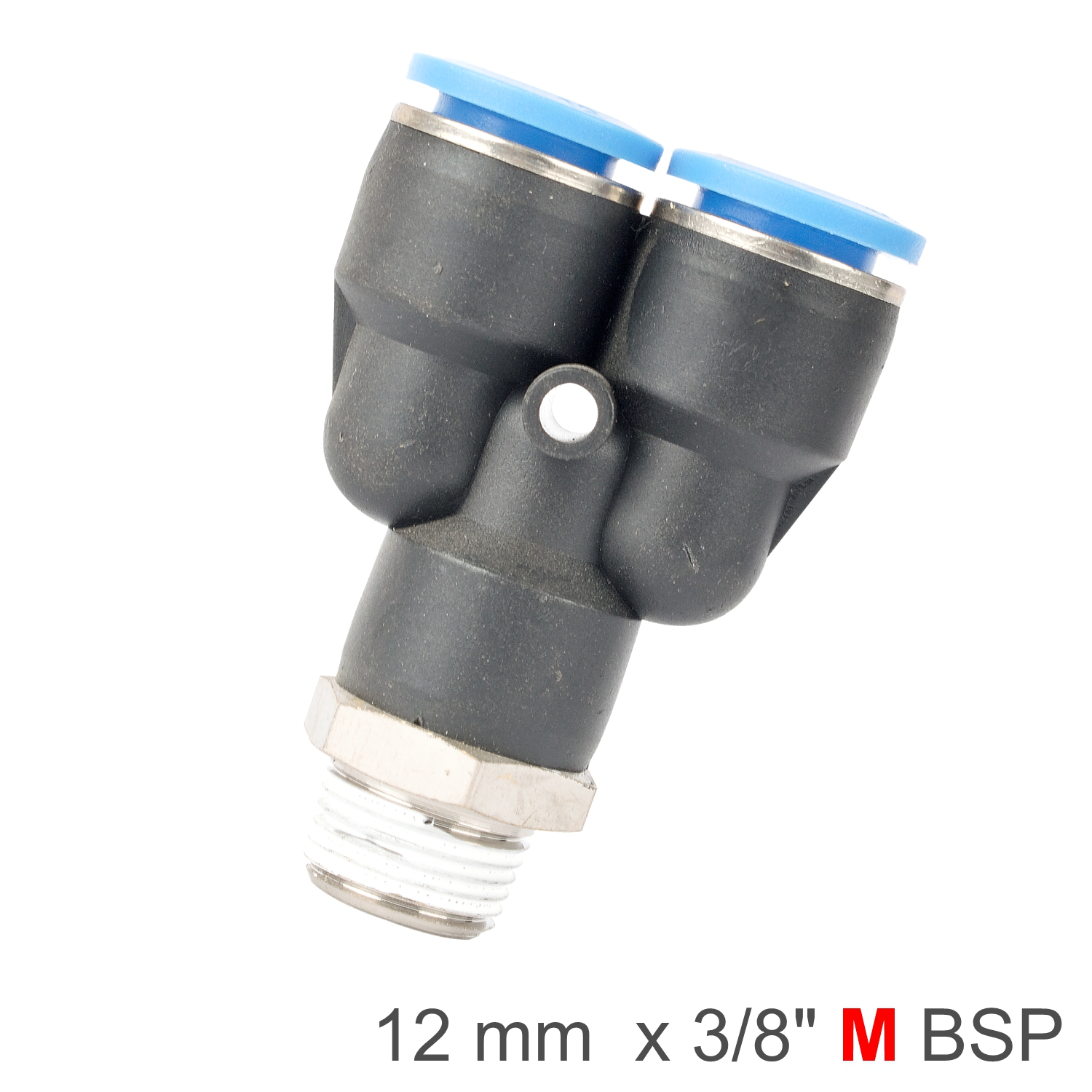 SPX12-03 Pu Hose Fitting Y Joint 12Mm-3/8 M - Image 1