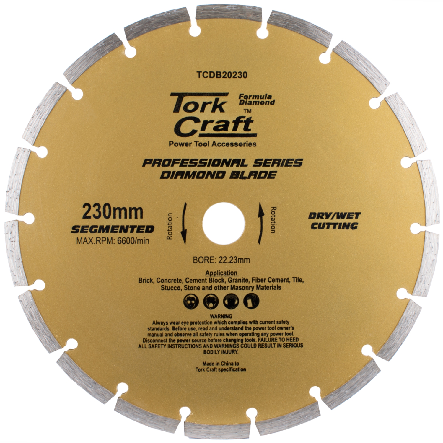 TCDB20230 Diamond Blade 230Mm Segmented Profesional - Image 1