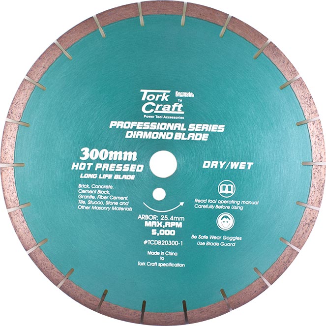 TCDB20300-1 Dia. Blade 300X12X25.4Mm Gen. Purp. Hot Pressed Segmented - Image 1