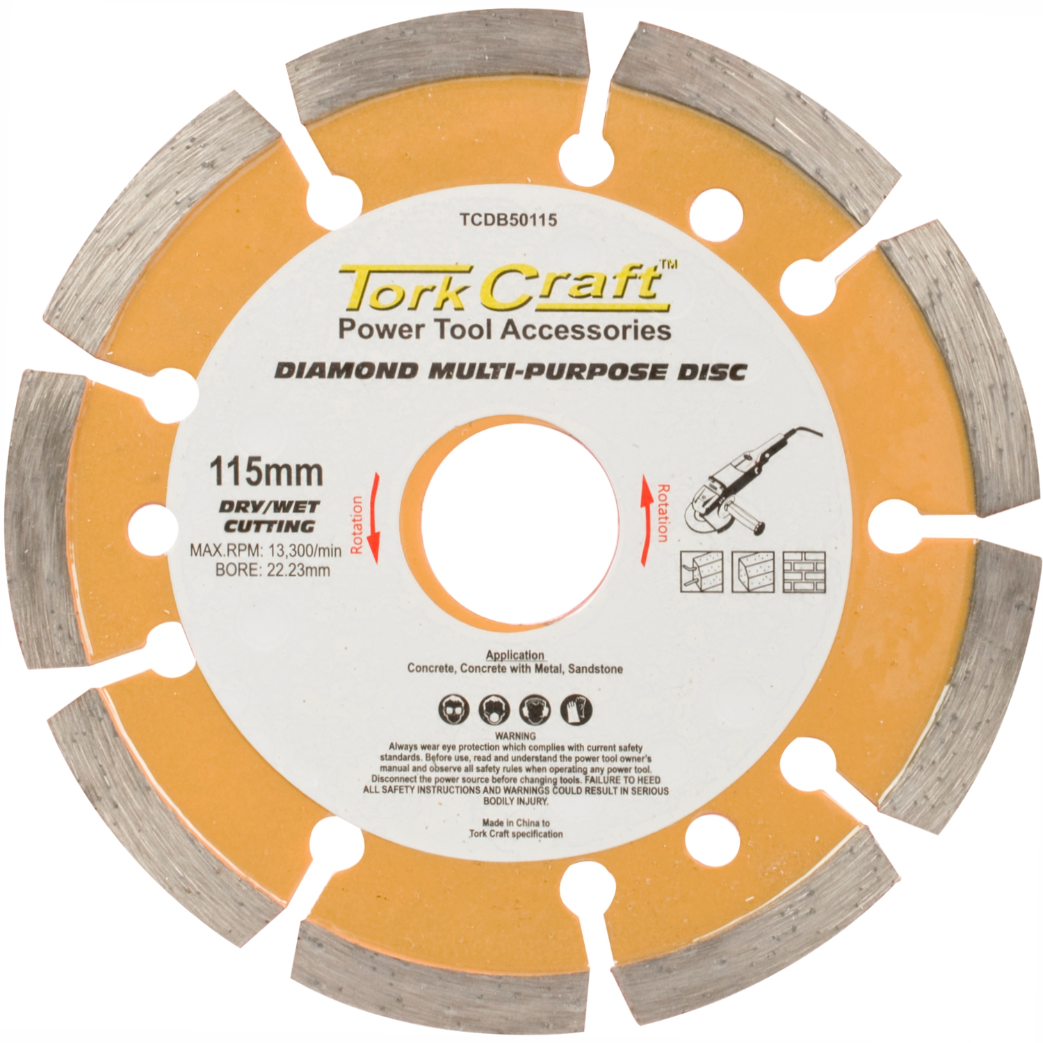 TCDB50115 Diamond Blade Multi Purp. 115Mm Hard &Amp; Soft Mat. - Image 1