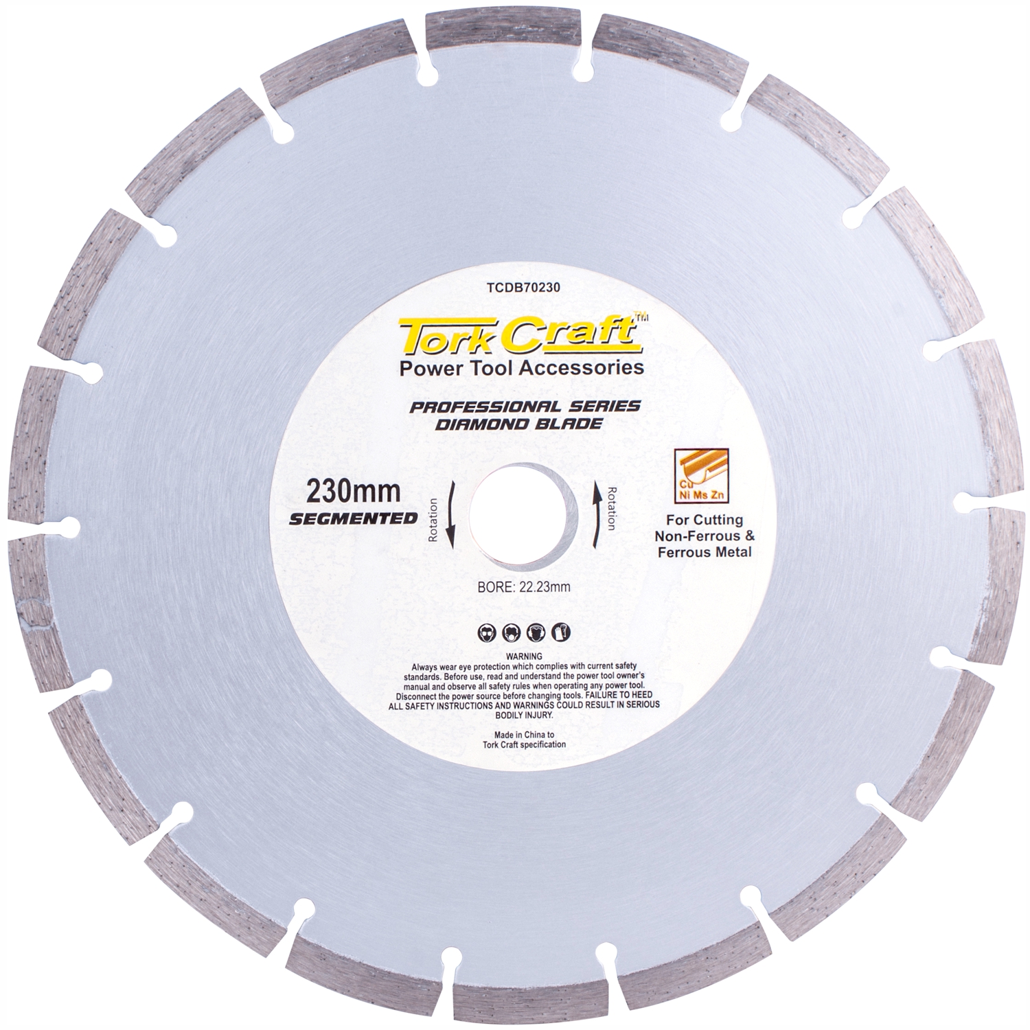 TCDB70230 Diamond Blade Seg.230X22.23Mm Metal Cutting - Image 1