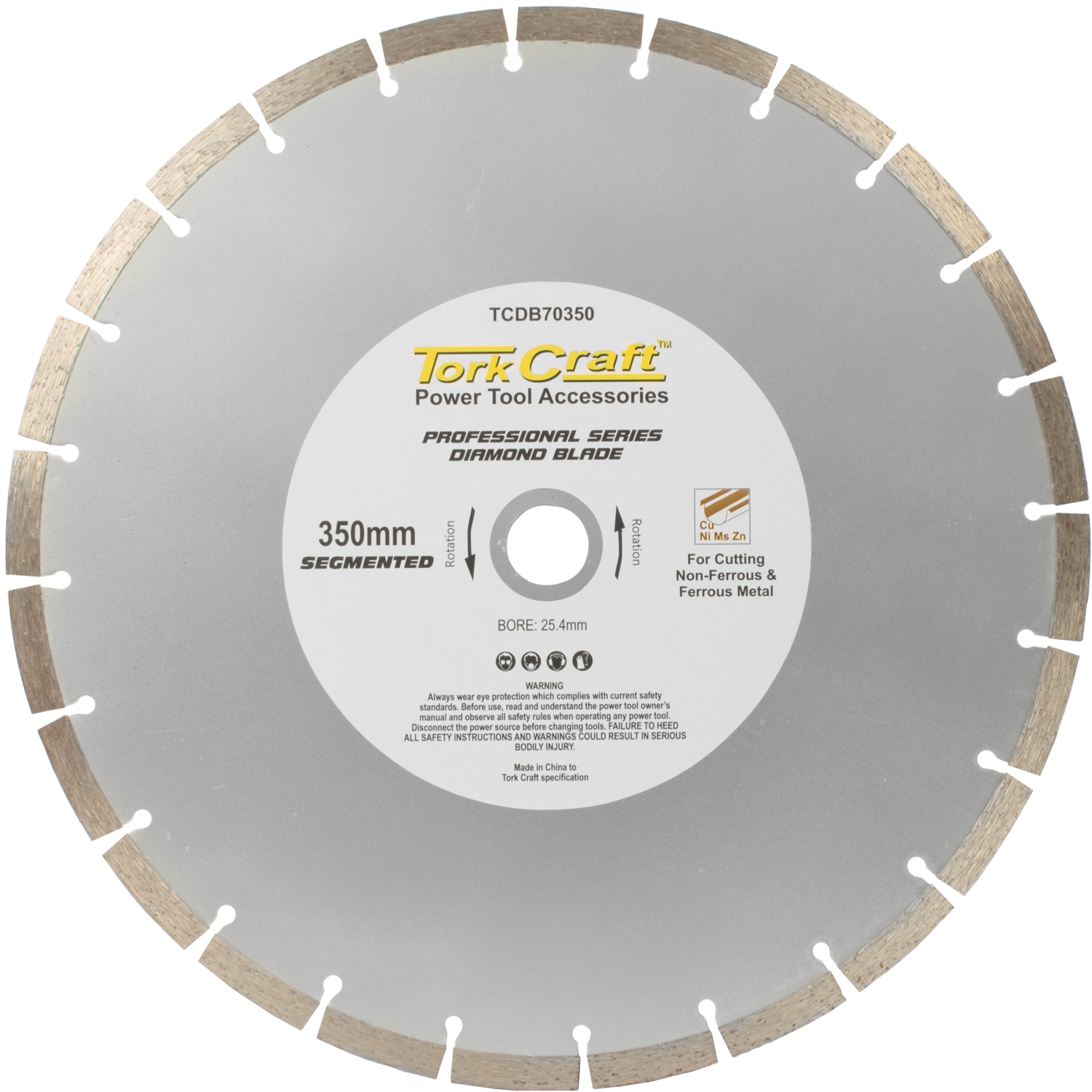 TCDB70350 Diamond Blade Seg.350X25.4 Metal Cutting - Image 1