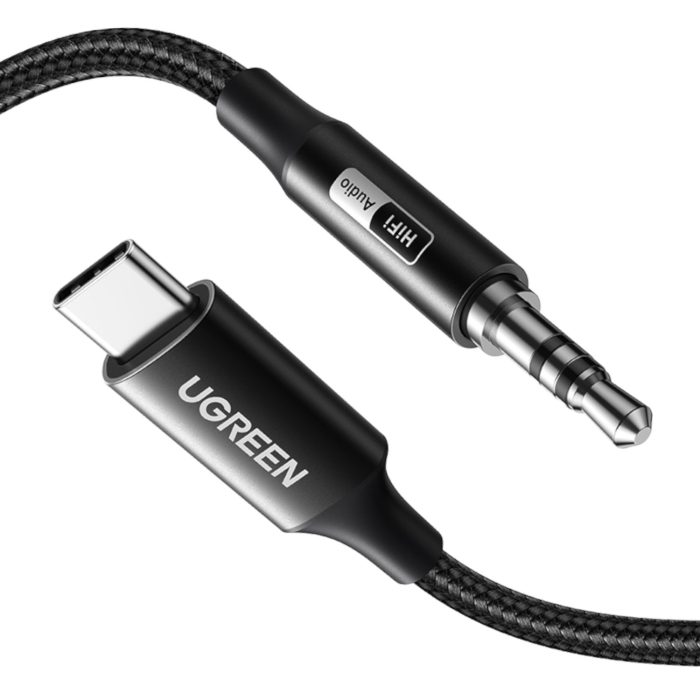 UGREEN USB Type-C to 3.5mm AUX Audio Cable 3M - Black - Image 3
