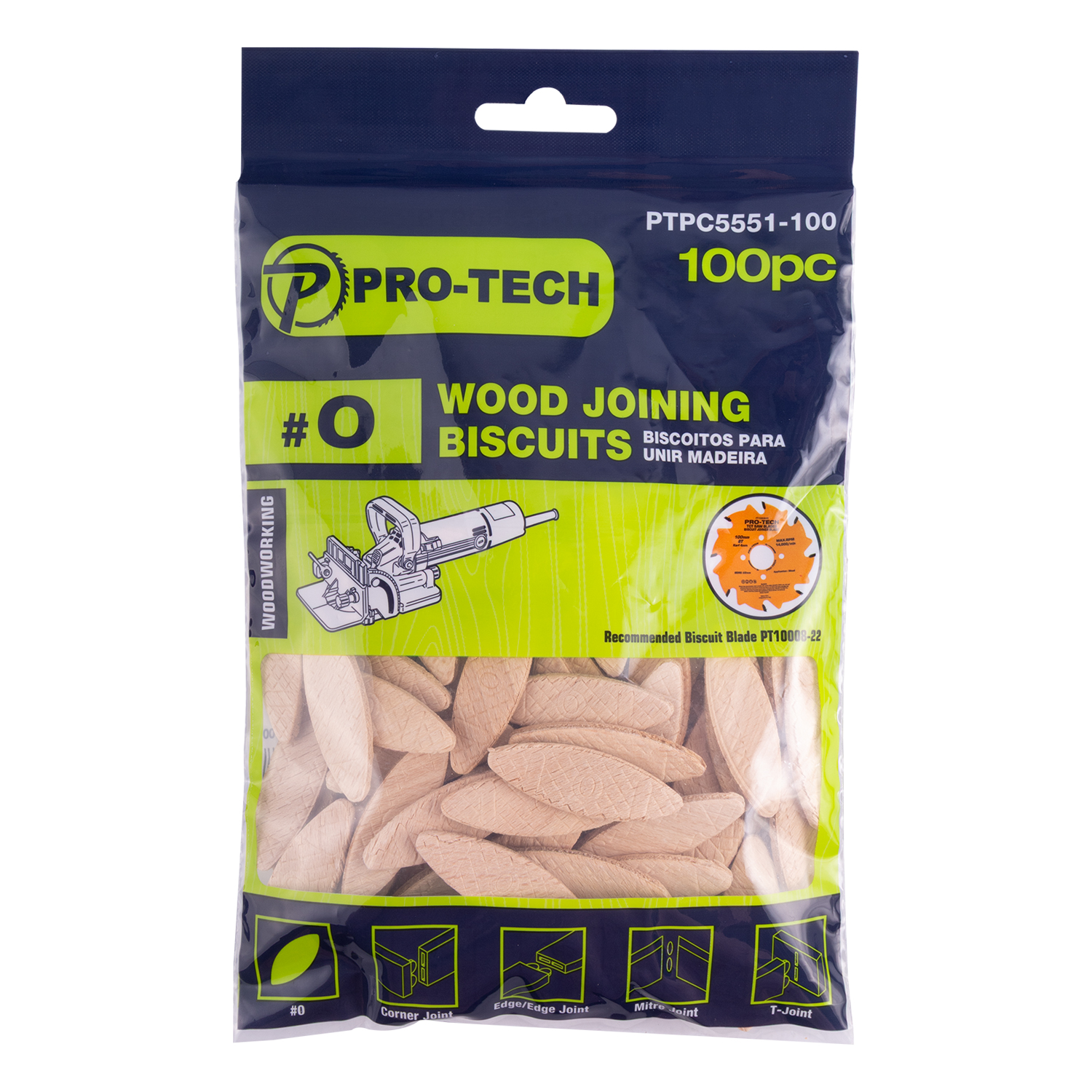 PTPC5551-100 Pro-Tech Biscuit Joining #0 100/Pack - Image 1