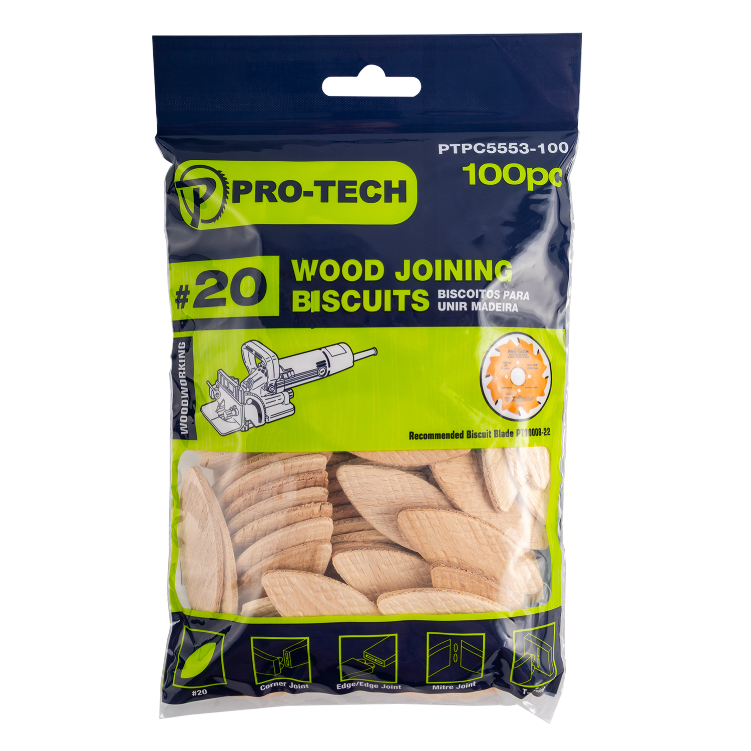 PTPC5553-100 Pro-Tech Biscuit Joining #20 100/Pack - Image 1