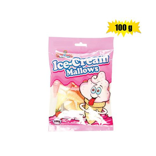 903-000211 Gordons Sweets Ice Cream Mallows 100G - Image 1