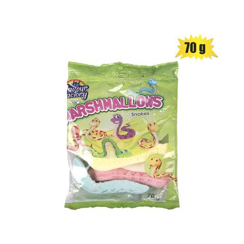 903-005015 Flavour Factory Snake Mallows 70G - Image 1