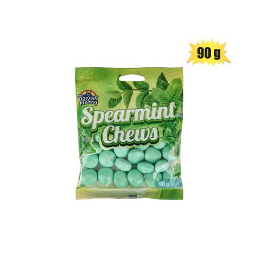 903-005125 Flavour Factory Green Spearmint Chews 90g - Image 1