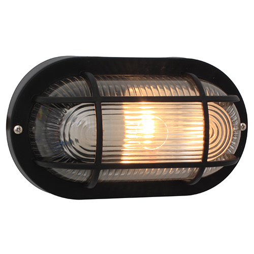 b111b Oval Plastic Grid B/Head 205Mm Black 1X60W - Image 1