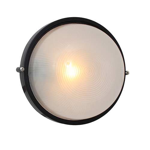 b42b Round Large Plain B/Head 240Mm Black 1X100W - Image 1