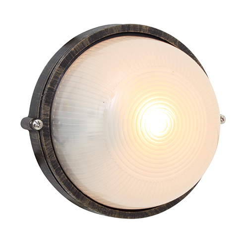 b55bg Round Small Plain B/Head 180Mm Blackgold 1X60W - Image 1
