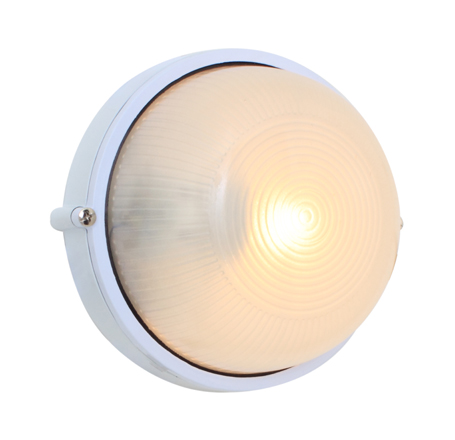 b55w Round Small Plain B/Head 180Mm White E27 1X60W - Image 1