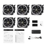 Antec Prizm 120 ARGB Case Fan 5 Pack + Controller - Black - Image 7