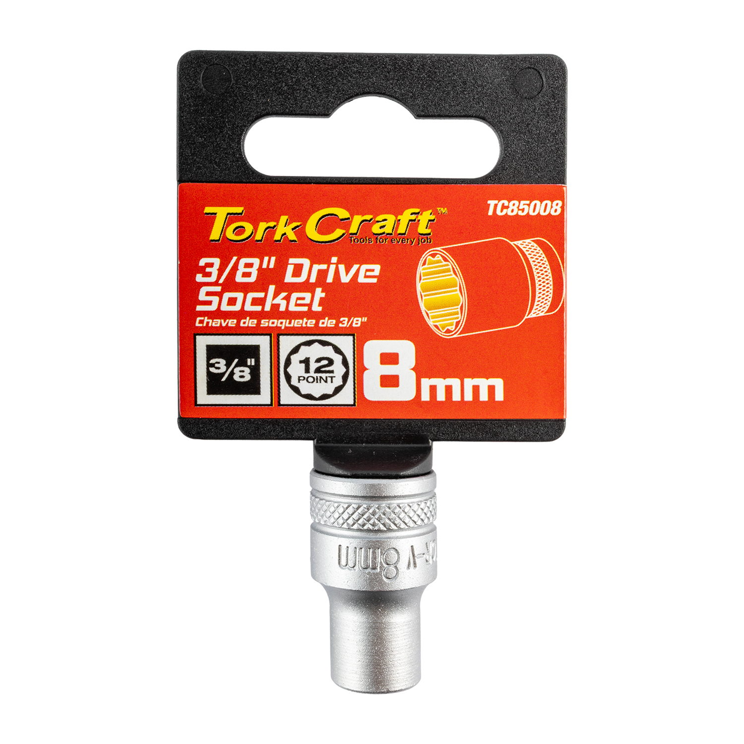 TC85008 Socket 3/8'Dr 8Mm 12Pt Crv - Image 1