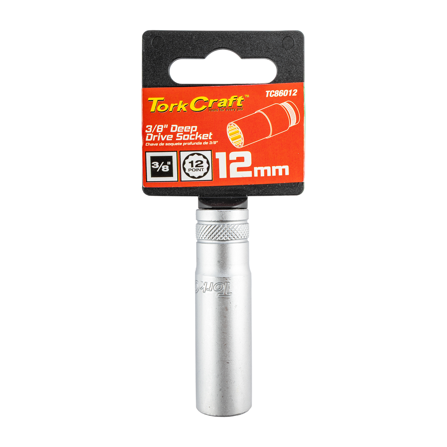 TC86012 Deep Socket 3/8'Dr 12Mm 12Pt Crv - Image 1