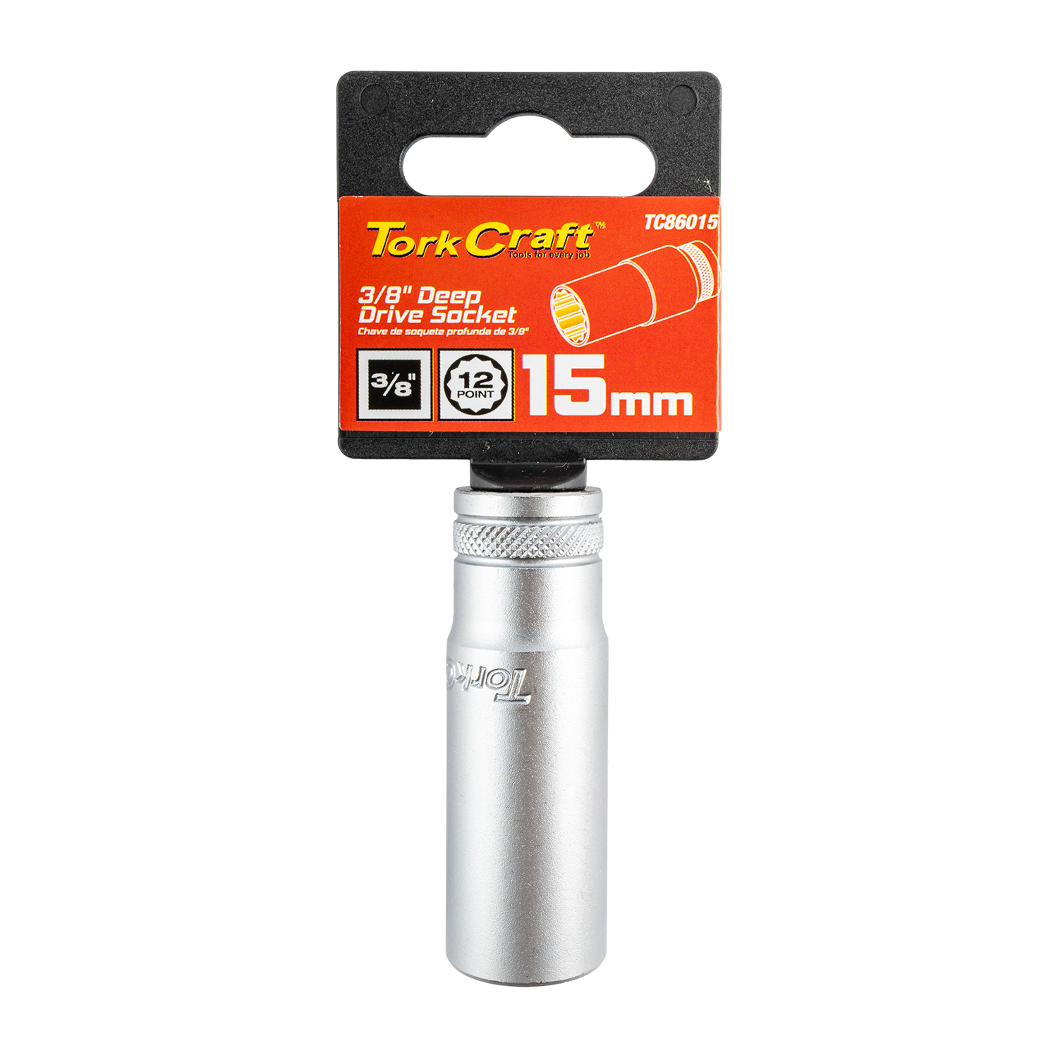 TC86015 Deep Socket 3/8'Dr 15Mm 12Pt Crv - Image 1